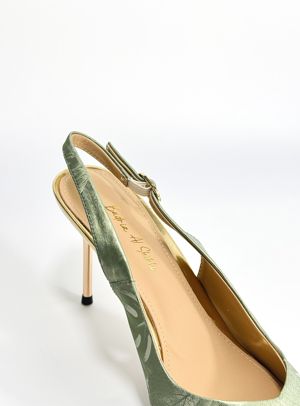 green natural leather High Heel Shoes