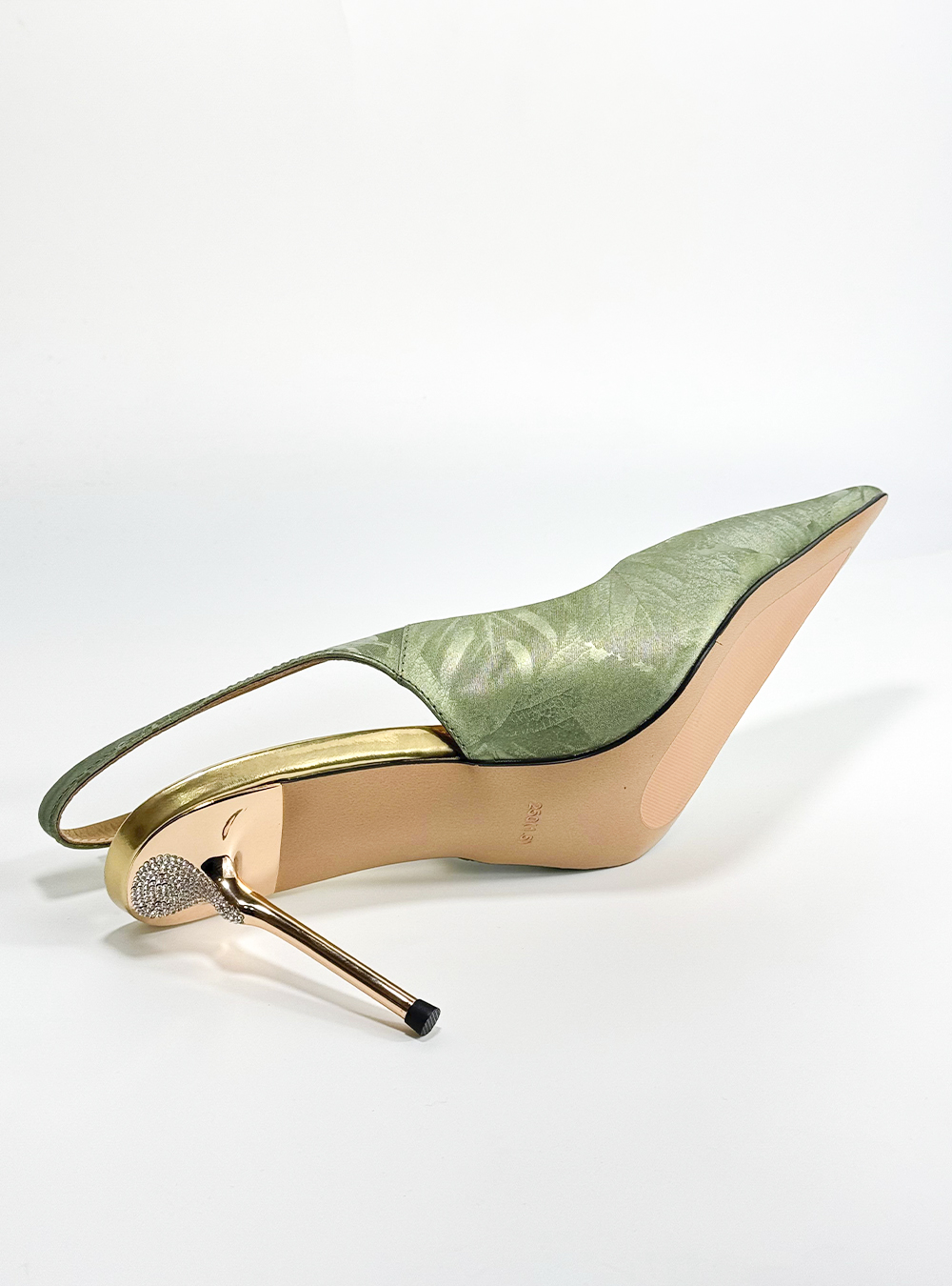 green natural leather High Heel Shoes