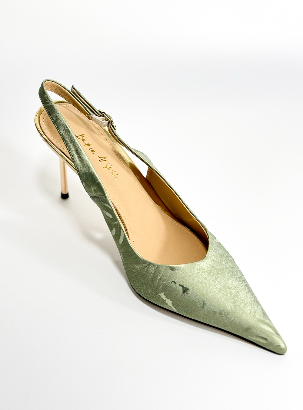 green natural leather High Heel Shoes